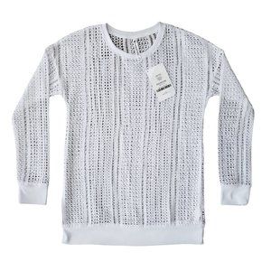 FABLETICS SOPHIE TUNIC White Eyelet Long Sleeve xs